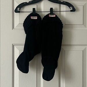 Hunter Black Women's boot liners with knitted aspect